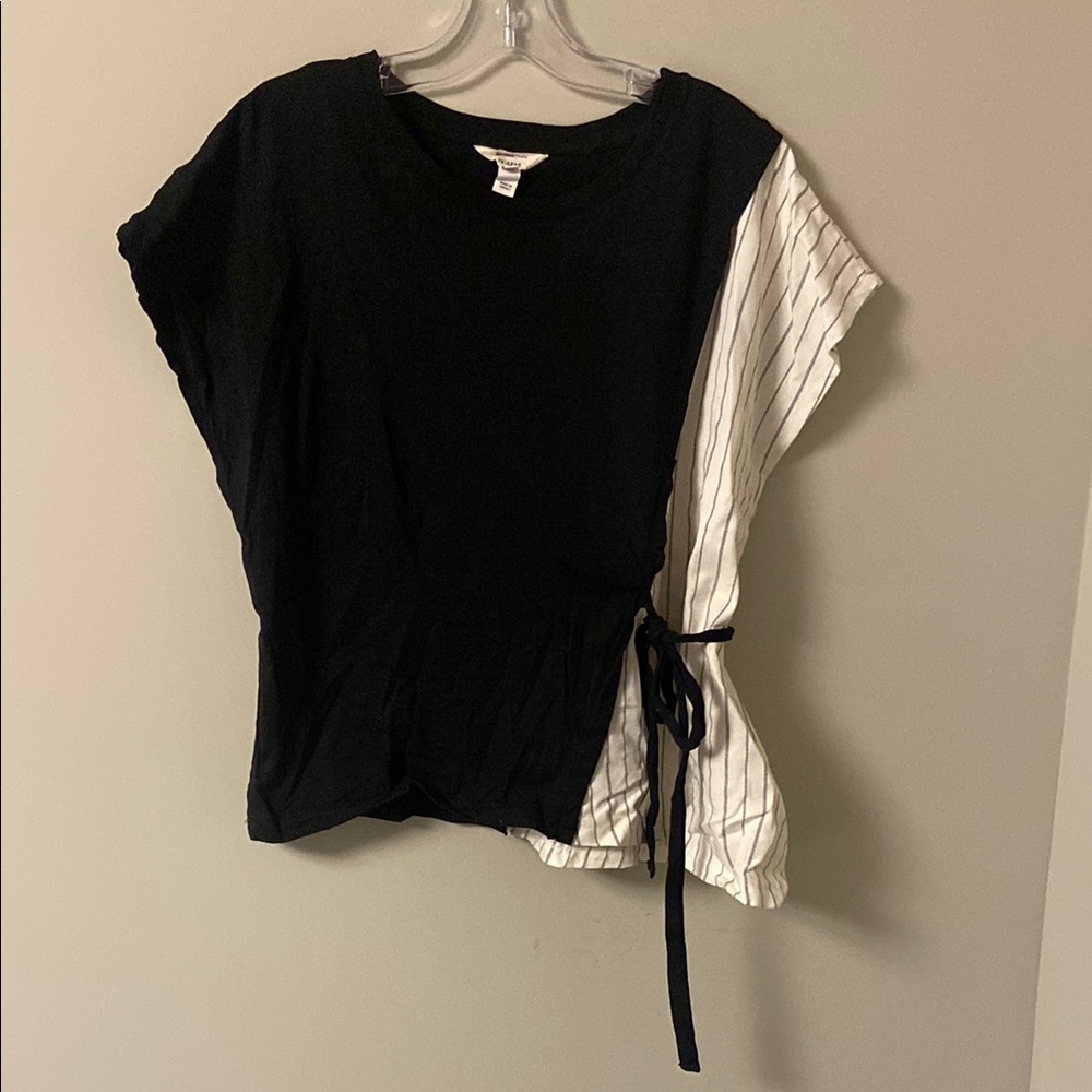River Island Black and White Short Sleeve Tee